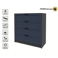 Kомод Тренд КТ-К100 (Антрацит ЛДСП/ Дуб королевский ЛМДФ) Ш1000 В1020 Г451